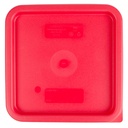 Tapa para recipientes cuadrados 5.7 y 7.6lts rojo - Cambro