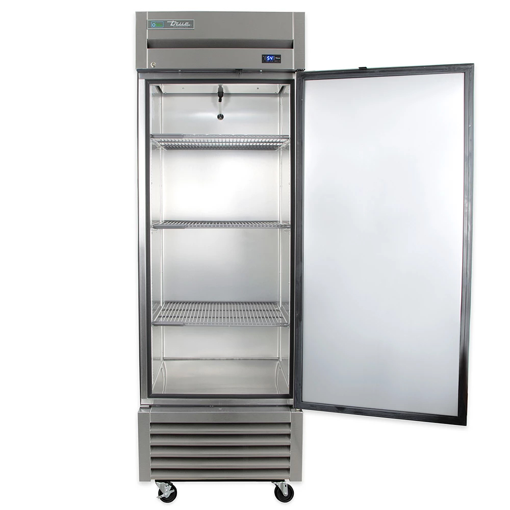 Refrigerador vertical reach-in, 1 puerta, 3 parrillas, refrigerante HC R290, 27&quot;- True