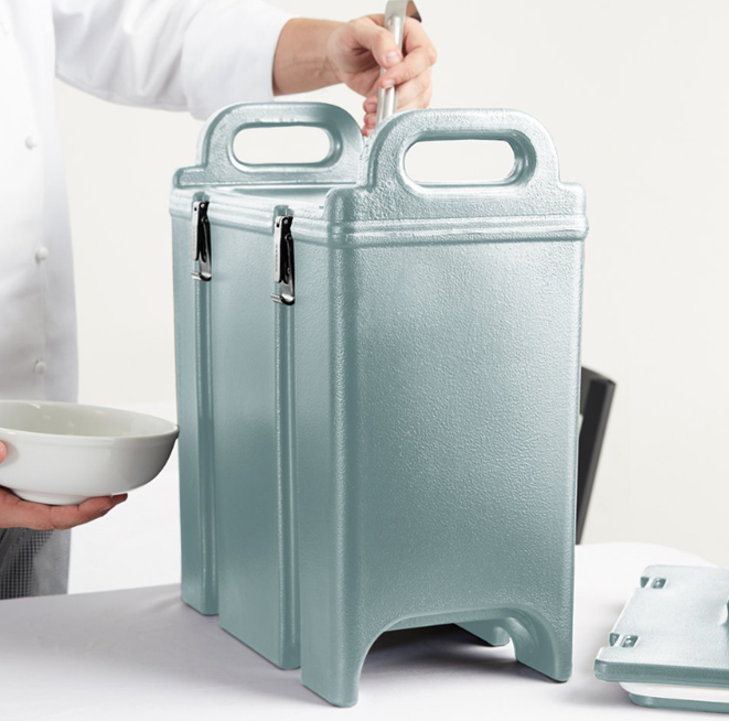 Contenedor isotermico sopa 12.7lts. azul pizarra Cambro