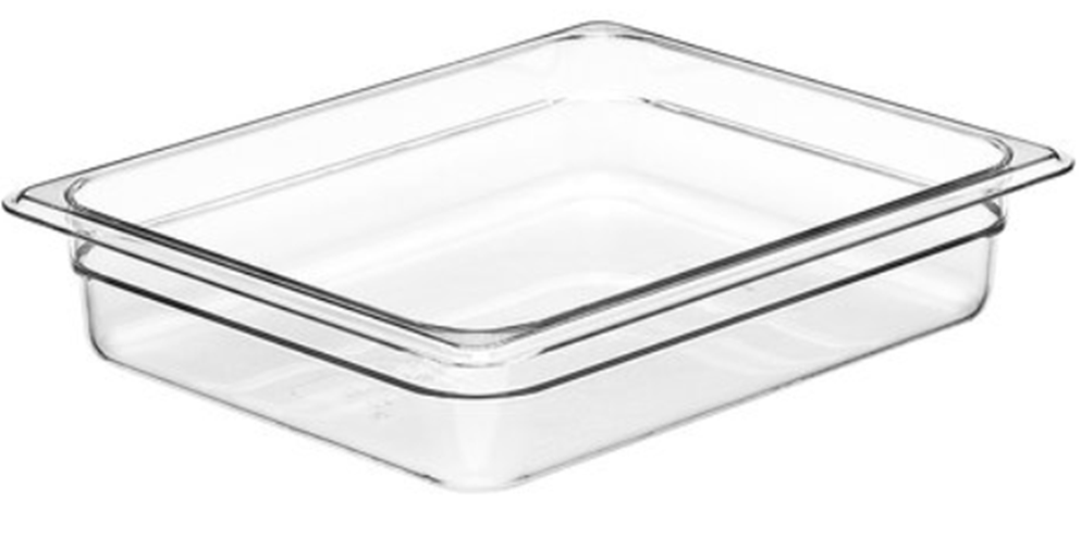 Azafate policarbonato transparente GN 1/2, capacidad 3.9 lt - Cambro