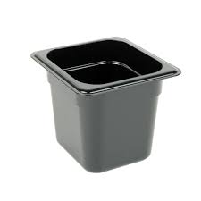 Recipiente 1/6 policarbonato 2.2lts. negro Cambro