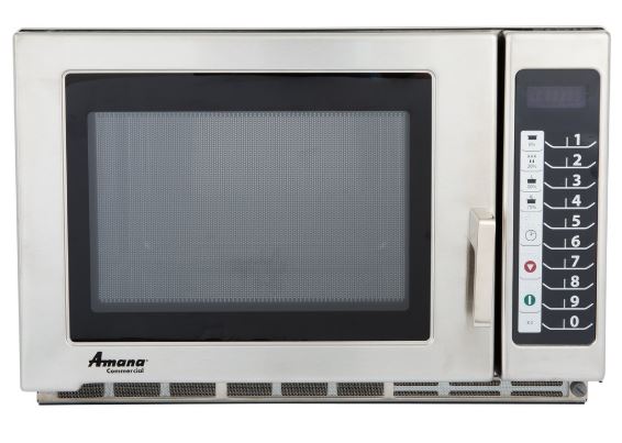 Horno microondas comercial trabajo pesado 1800W acero inox. Amana