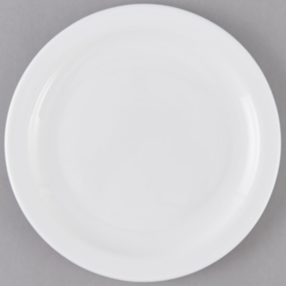 Plato Llano Blanco Ala Angosta de Vidrio Templado, 23.5cm - Hoteliere -Arcoroc