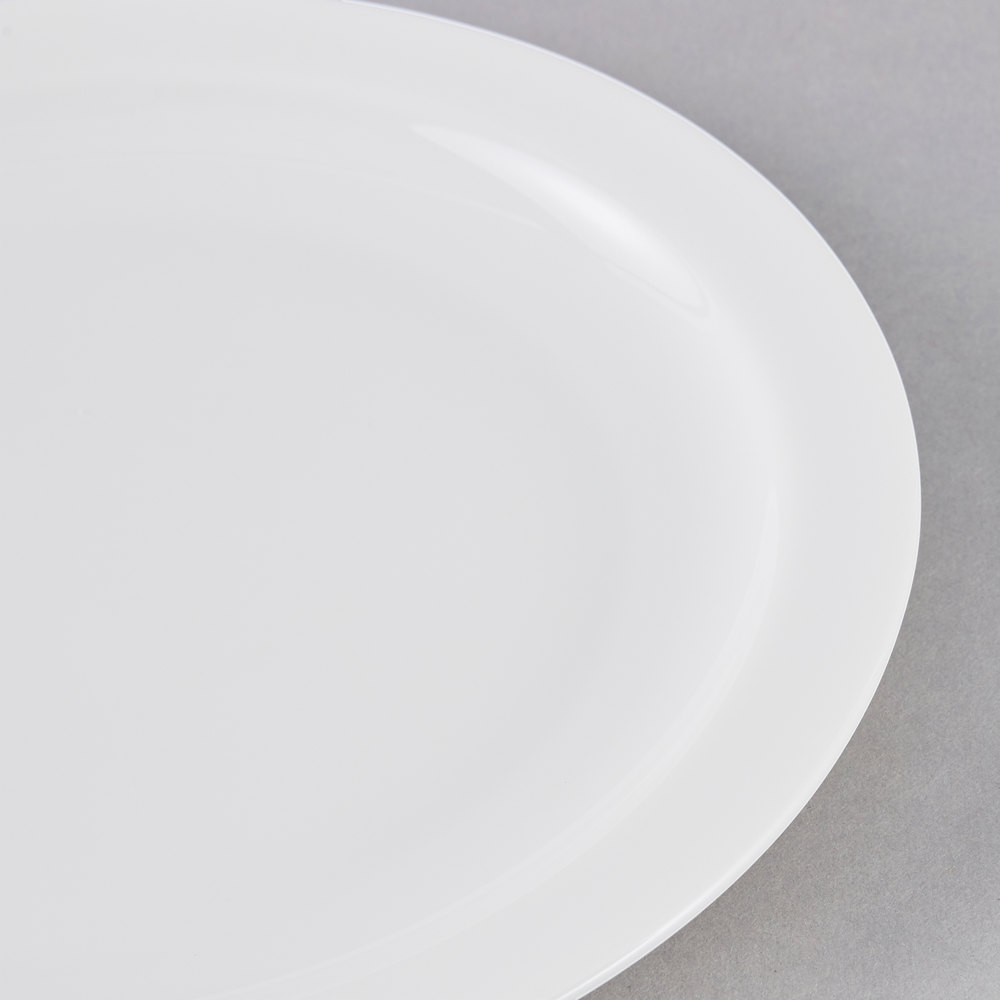 Plato Llano Blanco Ala Angosta de Vidrio Templado, 23.5cm - Hoteliere -Arcoroc