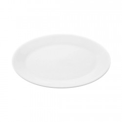 Plato Ovalado Blanco de Vidrio Templado Restaurante, 29.0 x 21.4 cm - Arcoroc