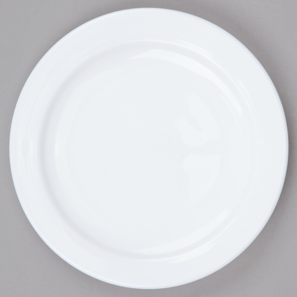 Plato Llano Blanco Ala Angosta de Vidrio Templado Hoteliere, 15.5cm - Arcoroc