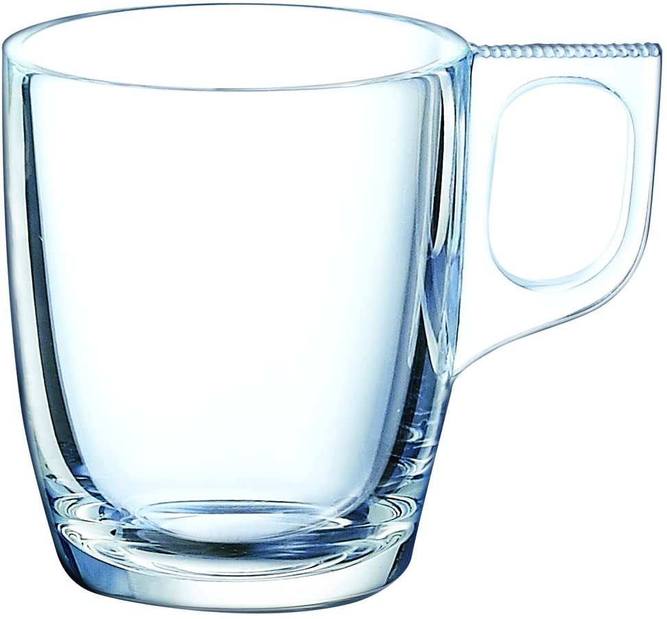 Taza Transparente de Vidrio Templado, Voluto de 3 oz. - Arcoroc