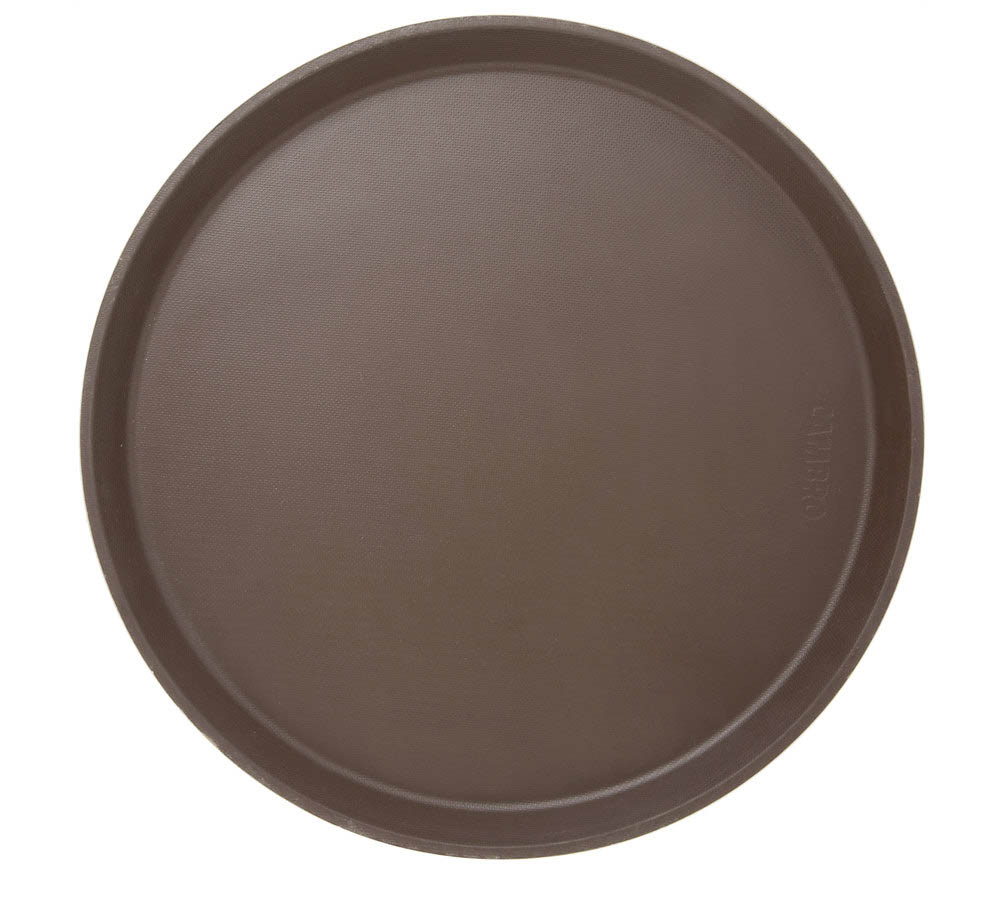 Bandeja antideslizante redonda en fibra de vidrio 35.5cm bronceado - Cambro