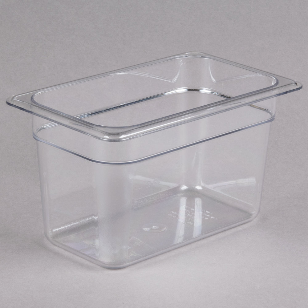 Recipiente 1/4 policarbonato transparente  3,7lts. 15cm. - Cambro