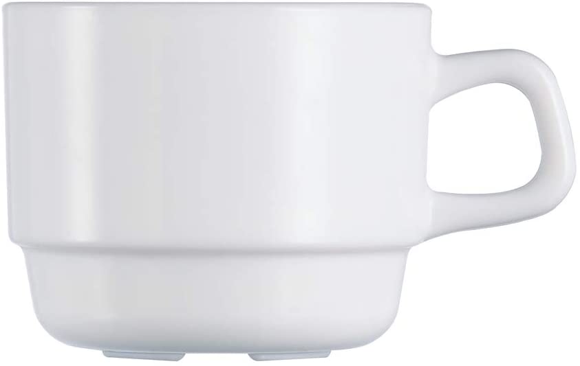 Taza Blanca de Vidrio Templado Restaurante, 4 1/4 oz - Arcoroc