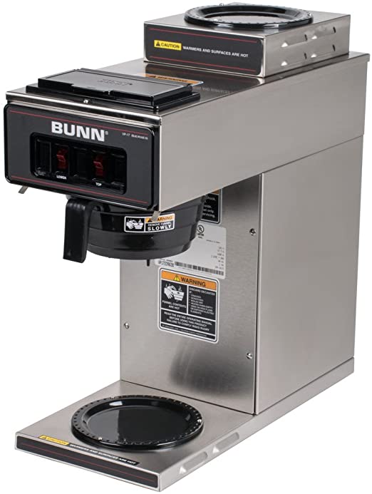 Vp17-2 pourover maquina café goteo para 2 jarras bunn