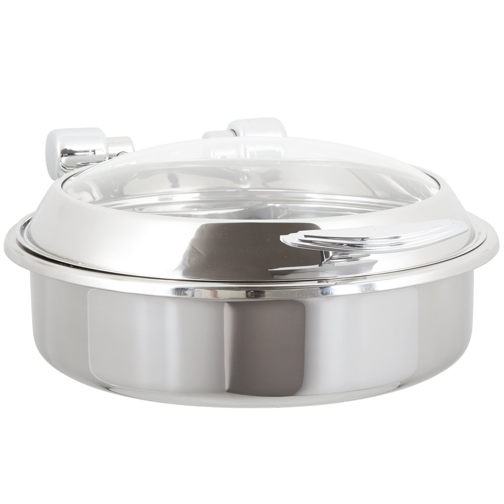 Samovar redondo con tapa vidrio 5.8 lts inox Vollrath