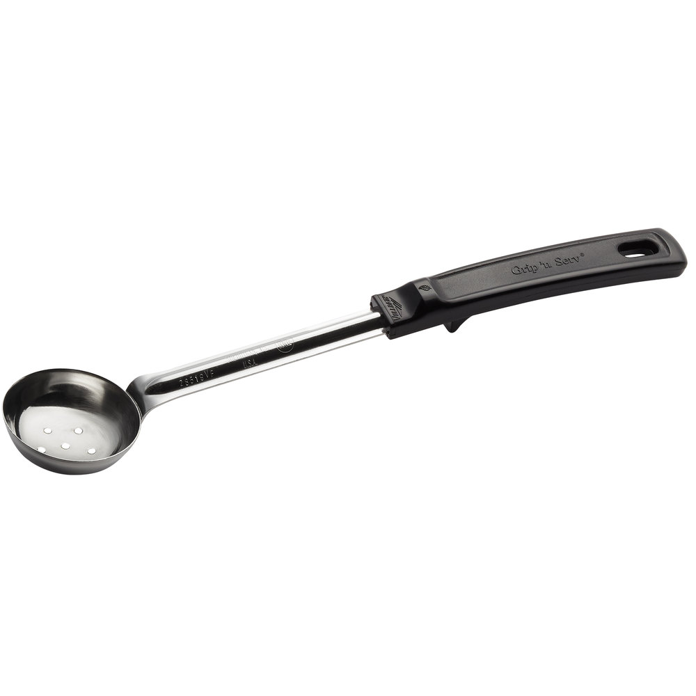 Cucharón en acero inoxidable redondo perforado para servir 1oz - Vollrath