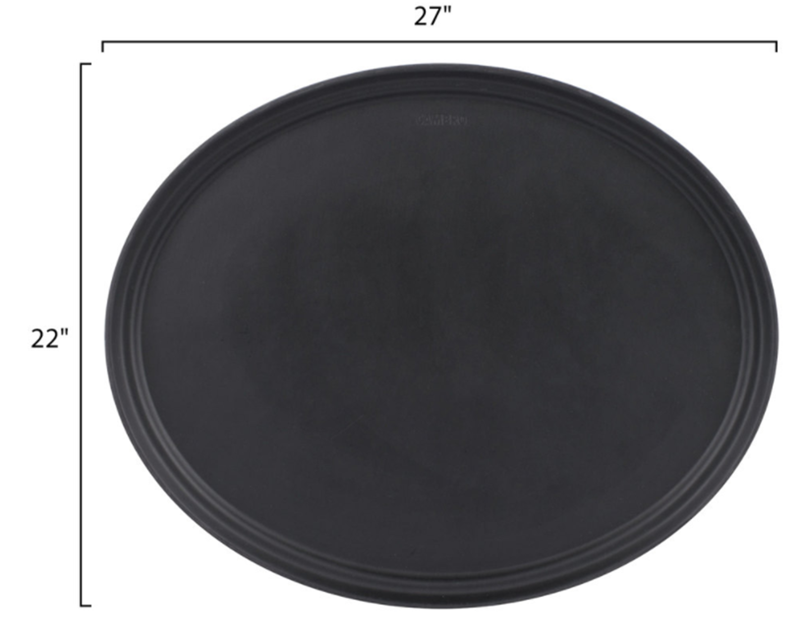 Bandeja antideslizante ovalada fibra de vidrio 56 x 68.5cm negra Cambro