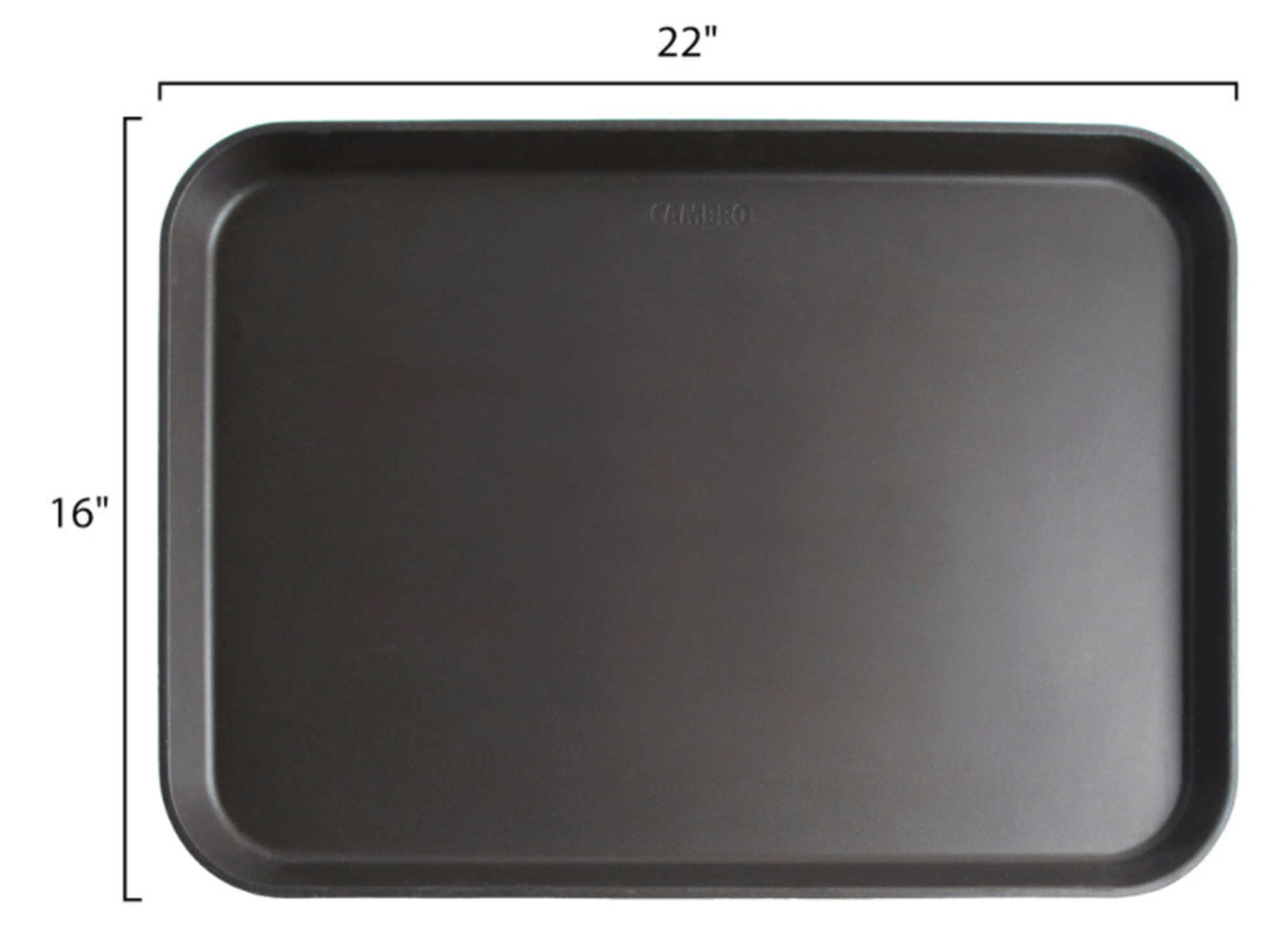 Bandeja antideslizante rectangular fibra de vidrio 40.5 x 56cm negro Cambro