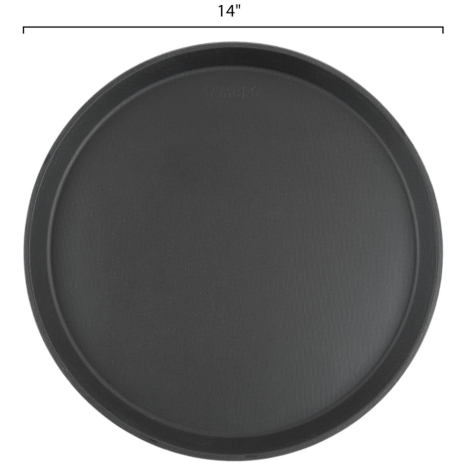 Bandeja antideslizante redonda fibra vidrio 35.5cm negra Cambro