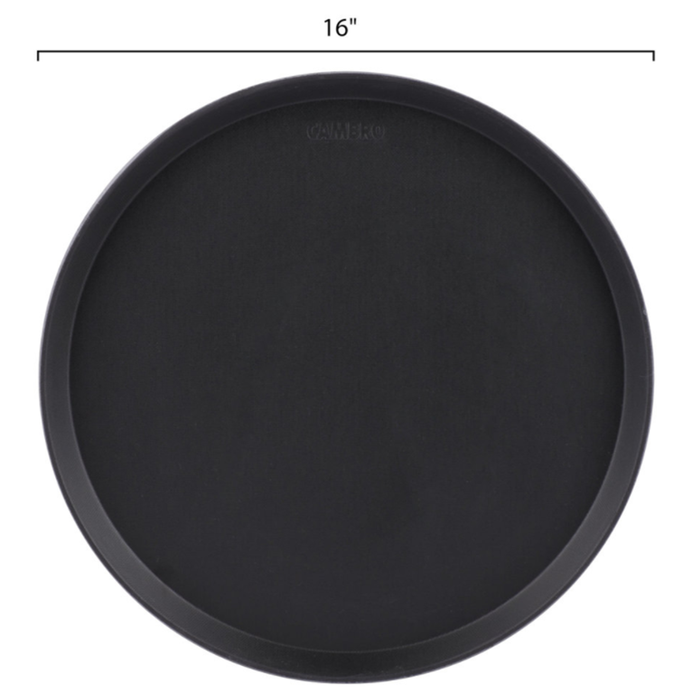 Bandeja antideslizante redonda fibra vidrio 40.5cm negra Cambro