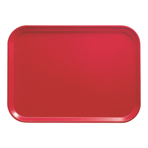 Bandeja fibra vidrio rectangular 36 x 46cm rojo Cambro