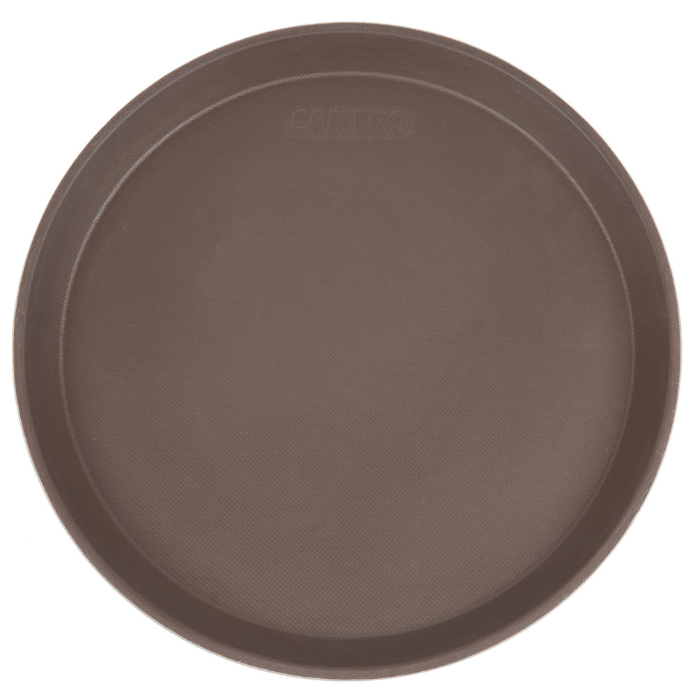 Bandeja fibra vidrio redonda antideslizante 28cm bronceado Cambro