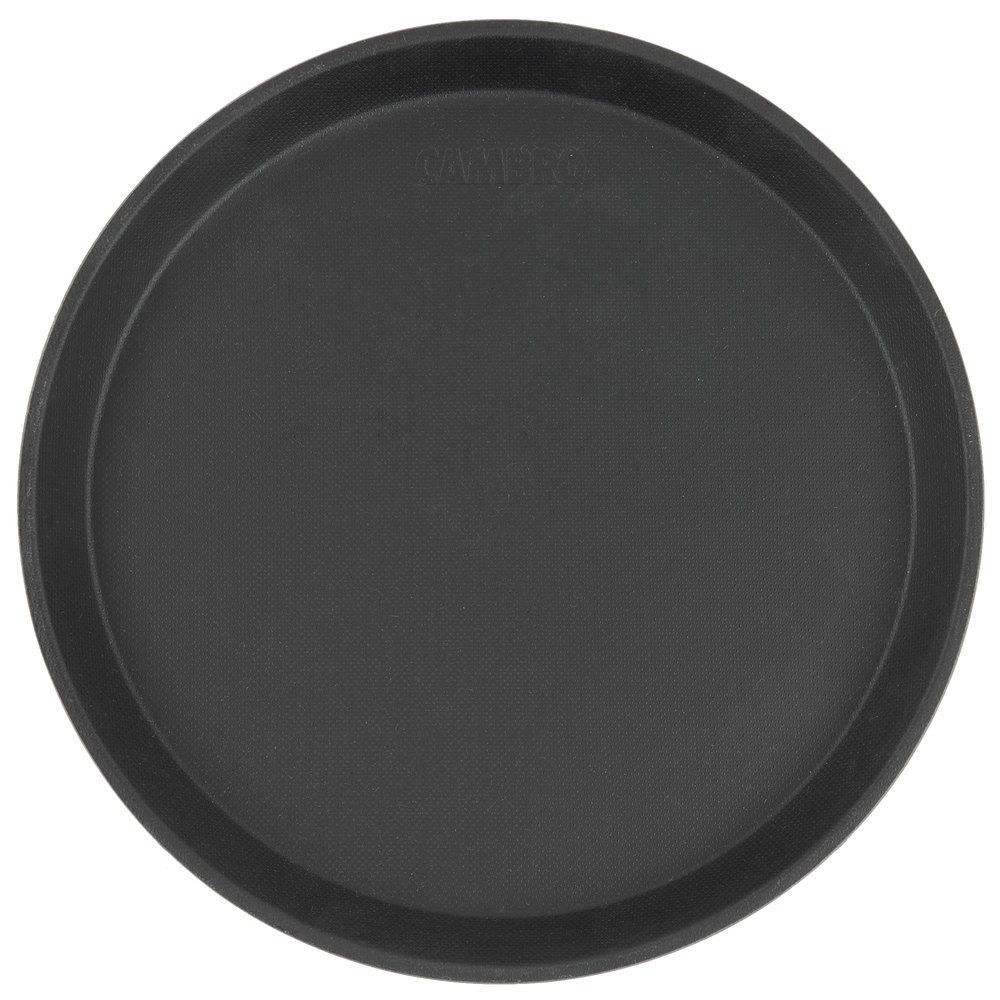 Bandeja fibra vidrio redonda antideslizante 28cm negra Cambro