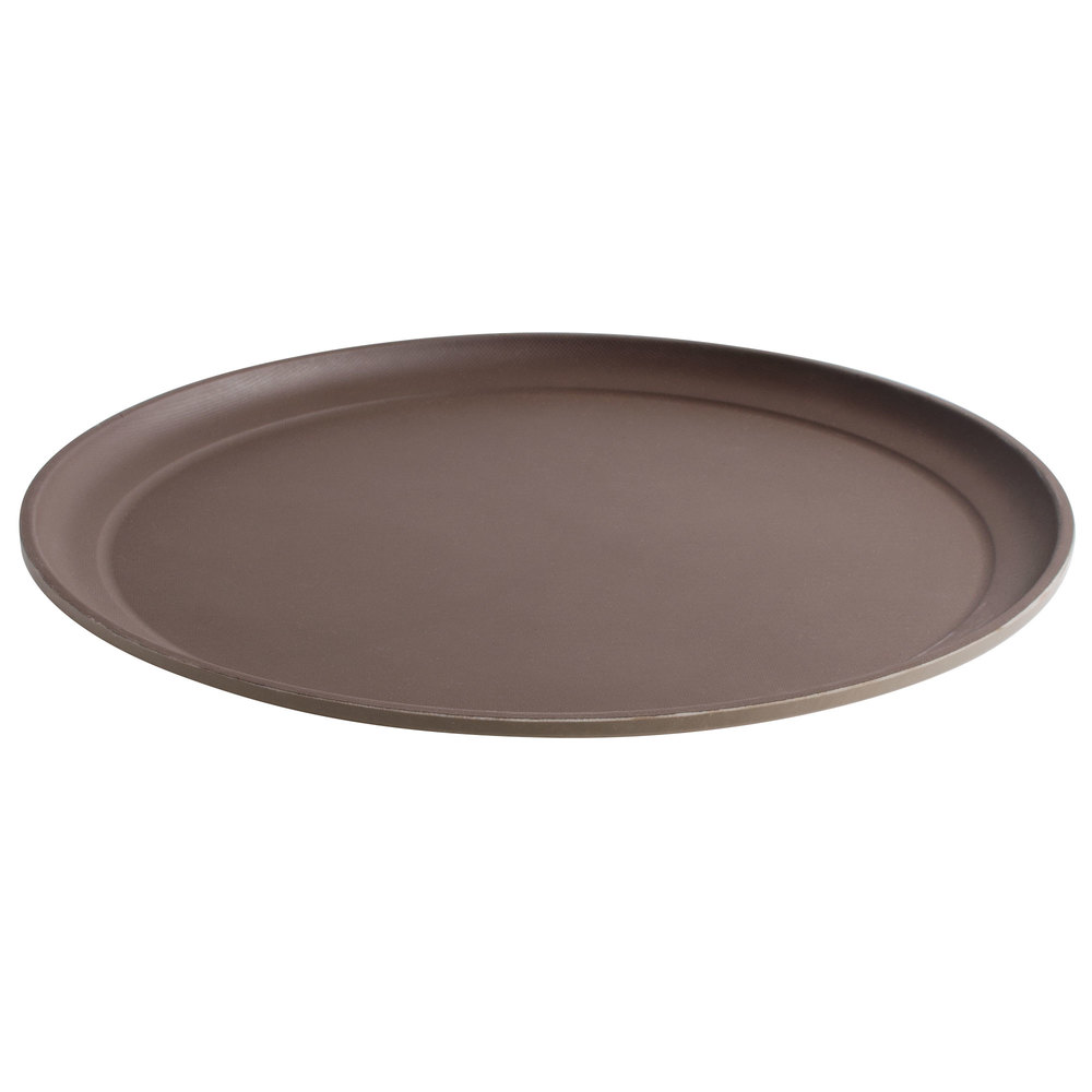 Bandeja fibra vidrio redonda antideslizante 49.5cm bronceado Cambro