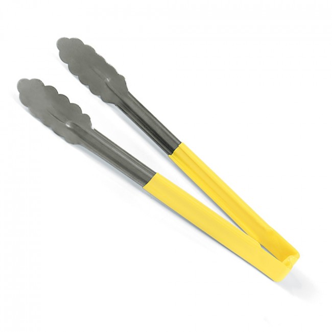 Pinza utilitaria mango amarillo antimicrobial 30.5 cm inox Vollrath