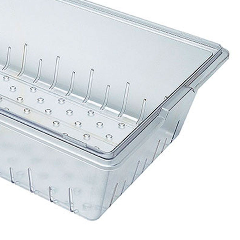 Escurridor de plástico transparente para alimentos (18&quot;x 26&quot; x 9&quot;) Camwear - Cambro