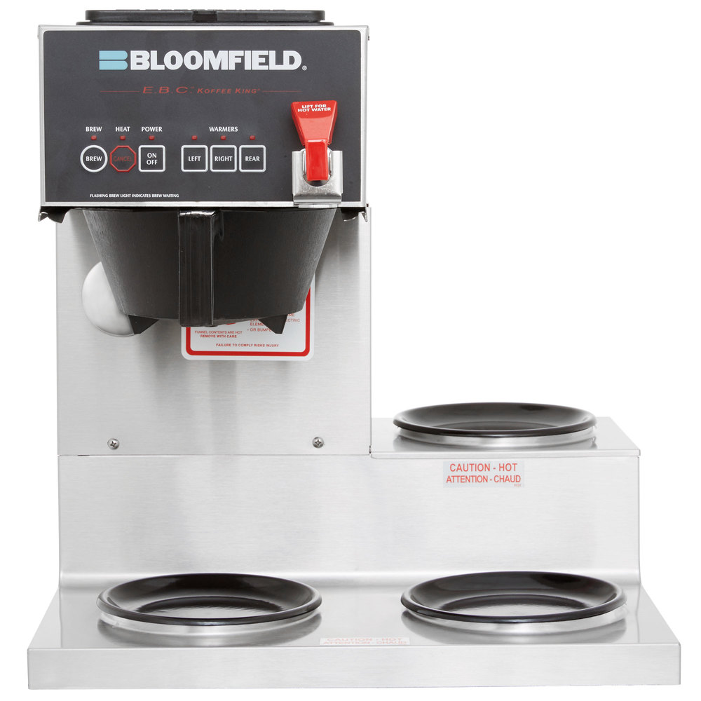 Cafetera automatica de 3 hornillas en escalera con control electronico de infusion bloomfield