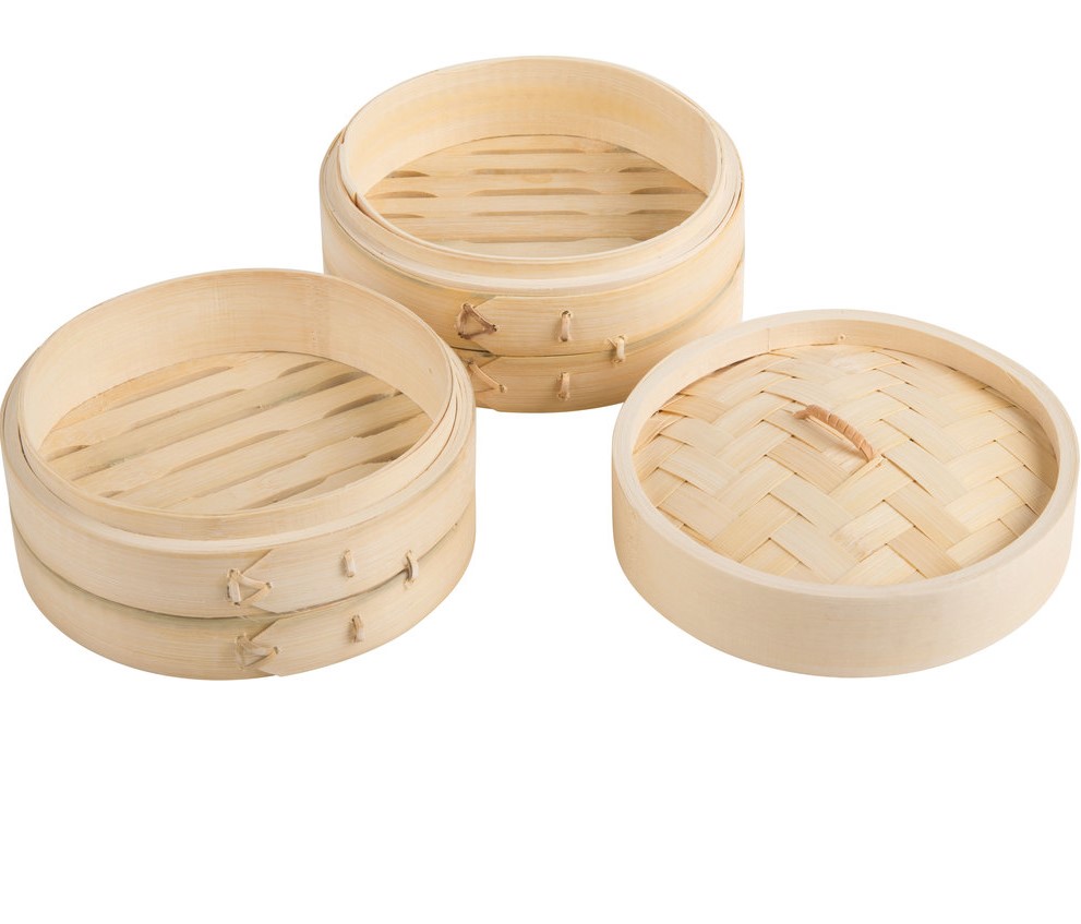 Set de 3 steamers en bamboo de 6&quot; - Town Food