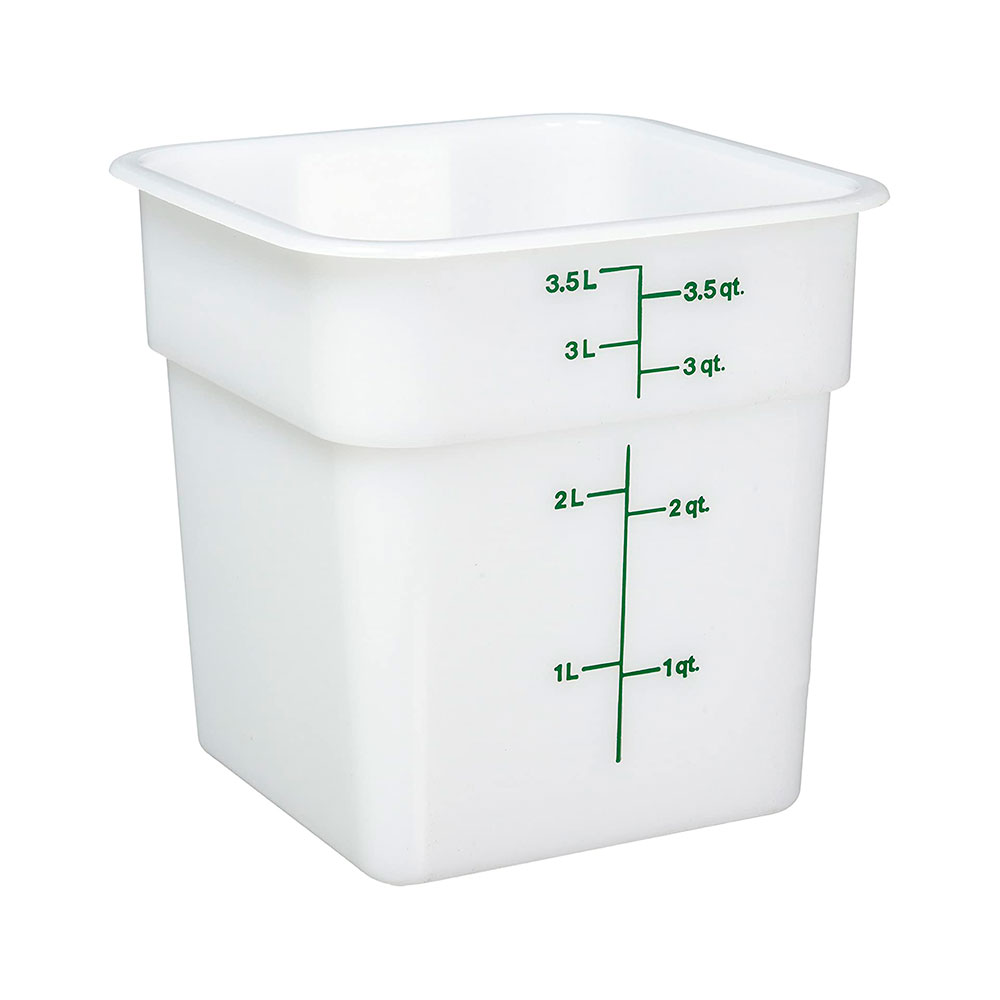 Recipiente cuadrado 3.8lts polietileno blanco Cambro