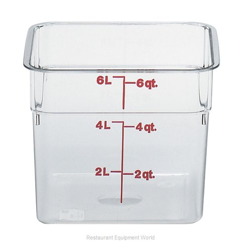 Recipiente cuadrado 5.7lts. policarbonato transparente Cambro