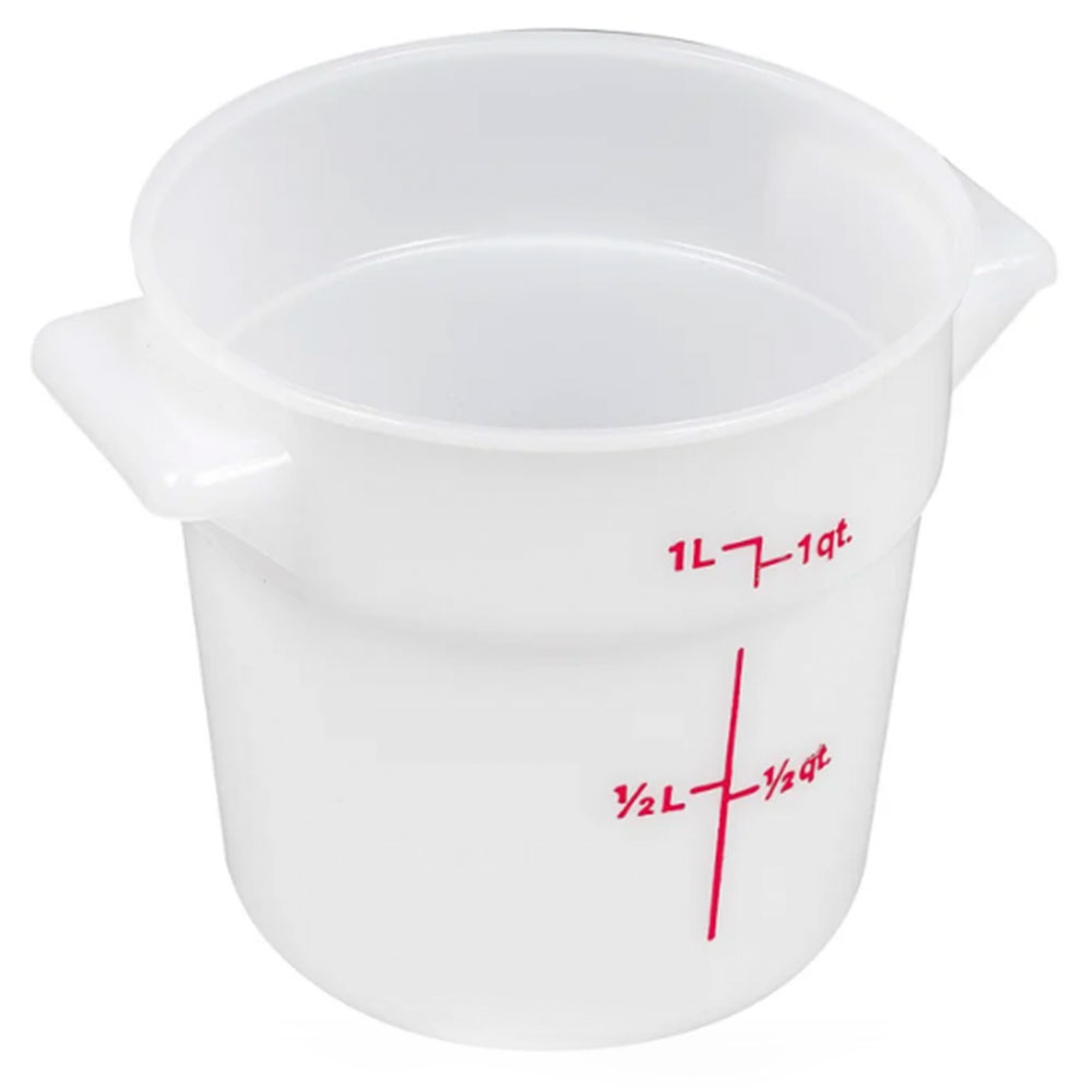 Recipiente redondo 0,9lt polietileno blanco Cambro