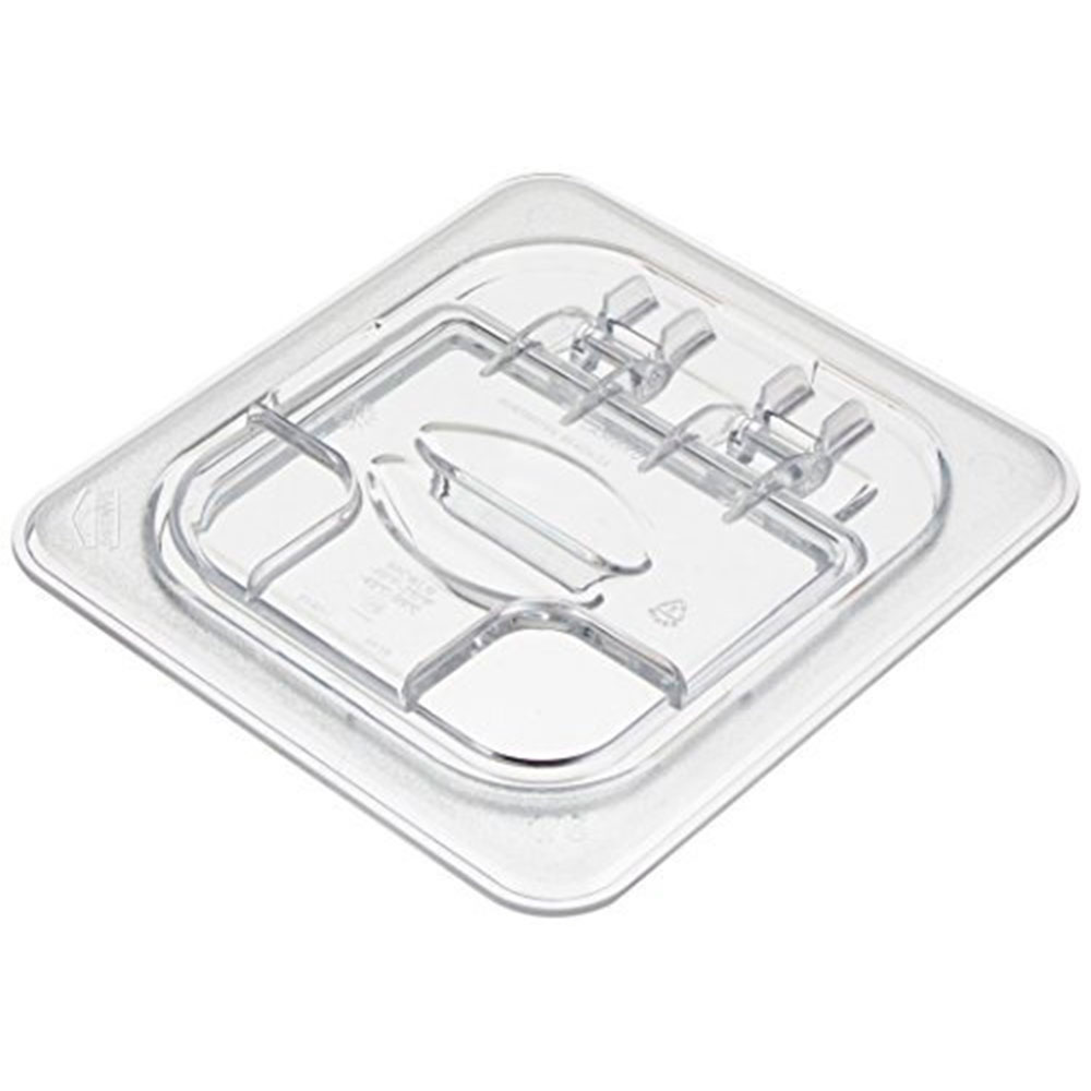 Tapa bisagra muesca azafate 1/6 policarbonato transparente Cambro
