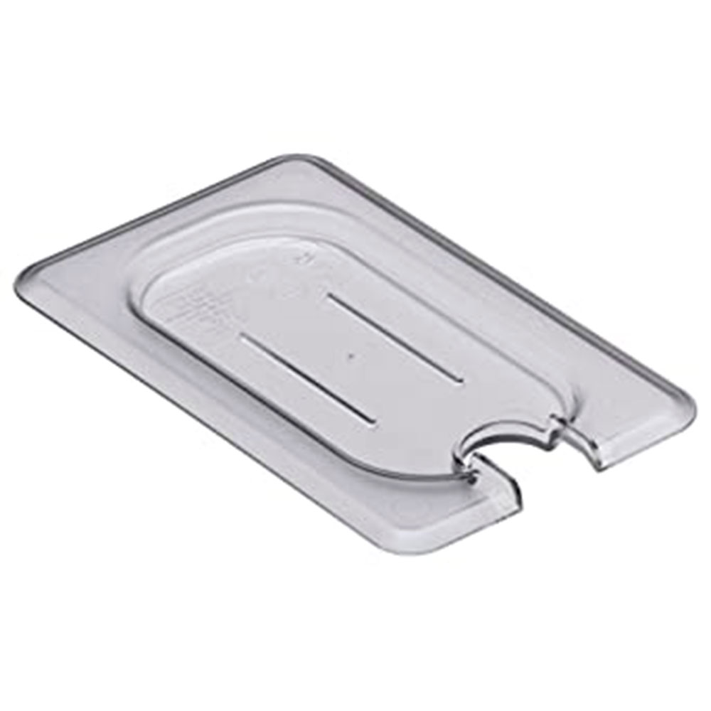 Tapa plana muesca 1/9 policarbonato transparente Cambro