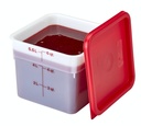Tapa para recipientes cuadrados 5.7 y 7.6lts rojo - Cambro