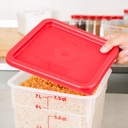 Tapa para recipientes cuadrados 5.7 y 7.6lts rojo - Cambro