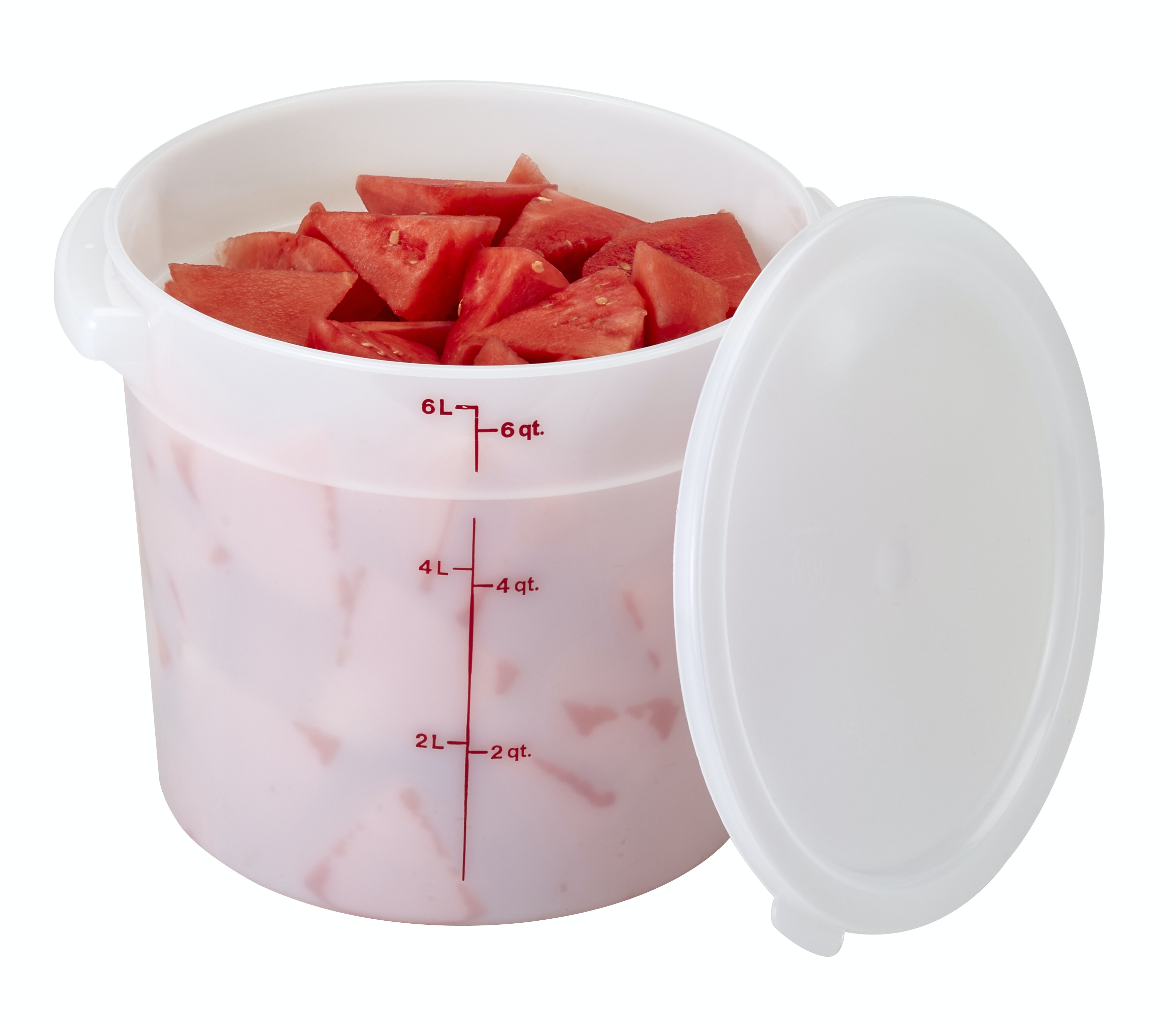 Tapa redonda para recipientes de 5.7 y 7.6lts de polietileno Cambro