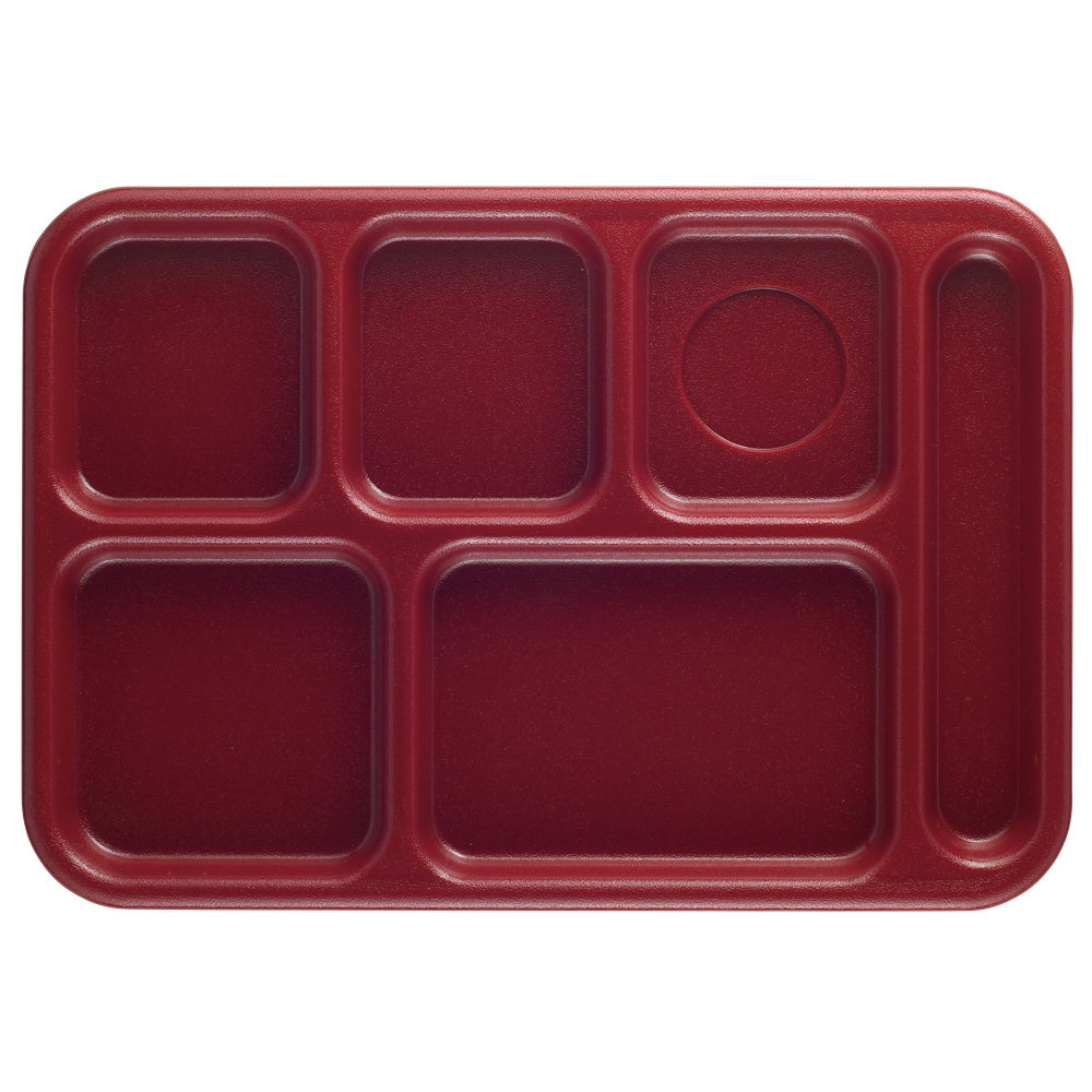 Bandeja servicio 6 compartimientos 25.4 x 36.8 cm policarbonato arándano Cambro