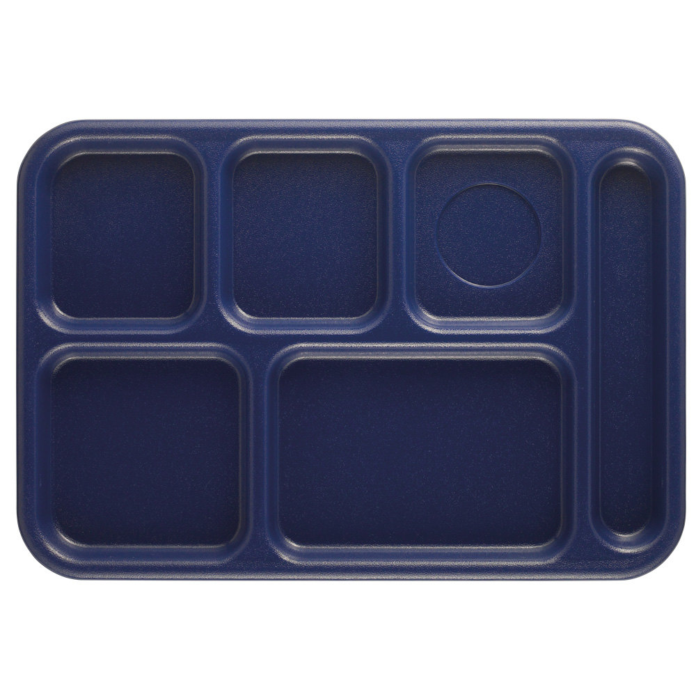 Bandeja servicio 6 compartimientos 25.4 x 36.8 cm policarbonato azul Cambro