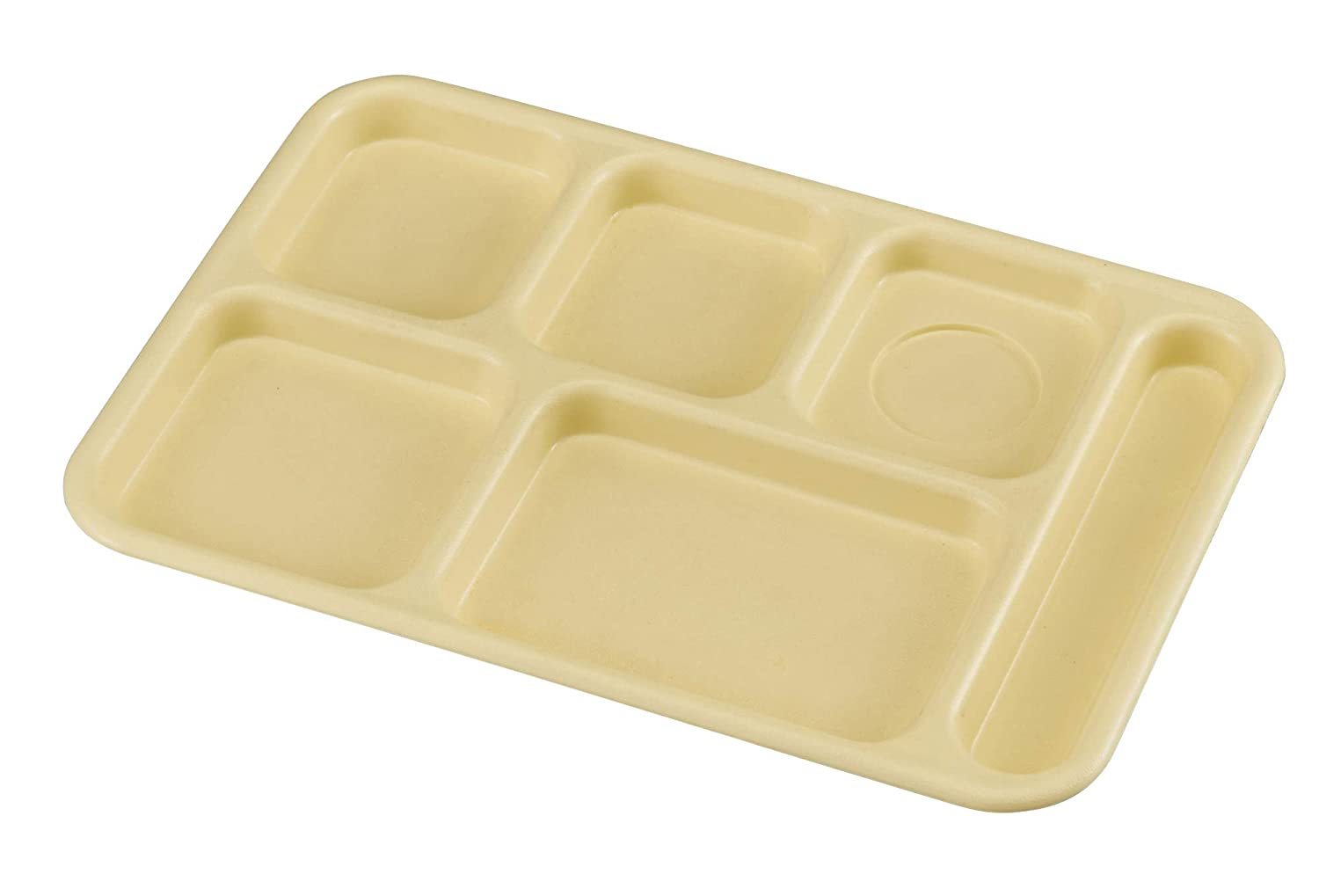 Bandeja servicio 6 compart 25.4 x 36.8cm policarbonato amarillo Cambro