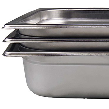 Recipiente acero inox 1/4  10 cm prof ( azafate) Browne