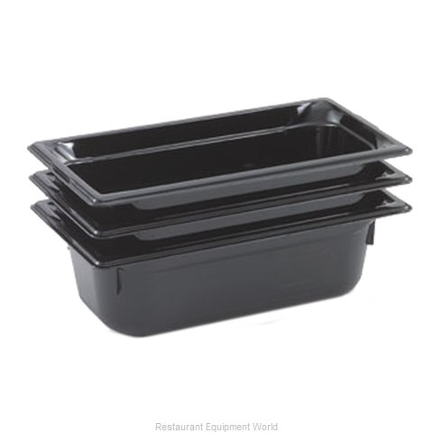 Recipiente GN 1/3 de 4&quot; en policarbonato negro - Vollrath