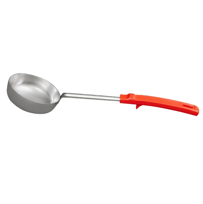 Cucharon inox redondo solido mango 8 oz naranja Vollrath