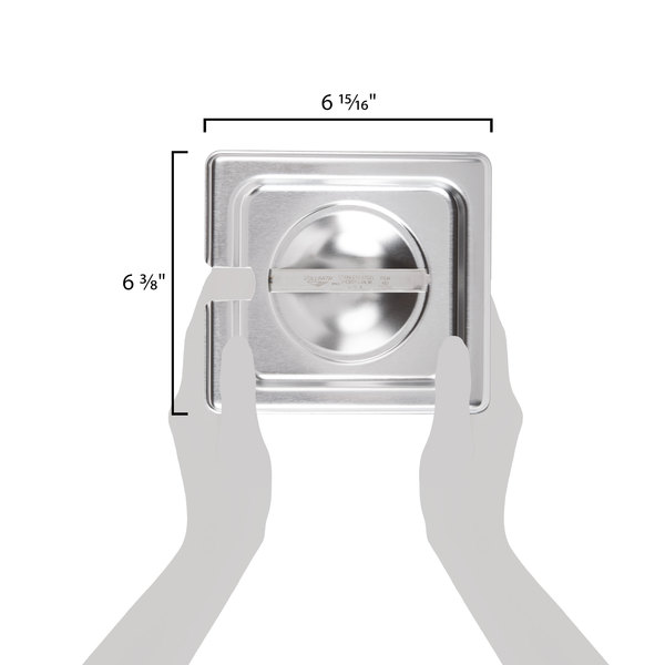 Cubierta Super Pan 1/6 ranurado en acero inoxidable, para mesa de vapor - Vollrath