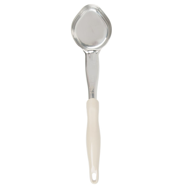 Cucharon porcionar ovalado 3 onz mango beige inox Vollrath