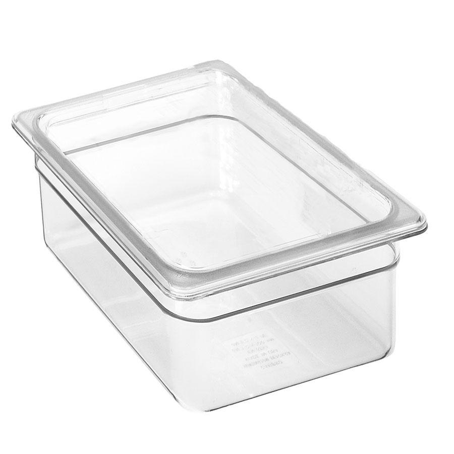 Azafate policarbonato transparente GN 1/2, capacidad 11.7 lt - Cambro