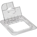Tapa bisagra muesca azafate 1/6 policarbonato transparente - Cambro
