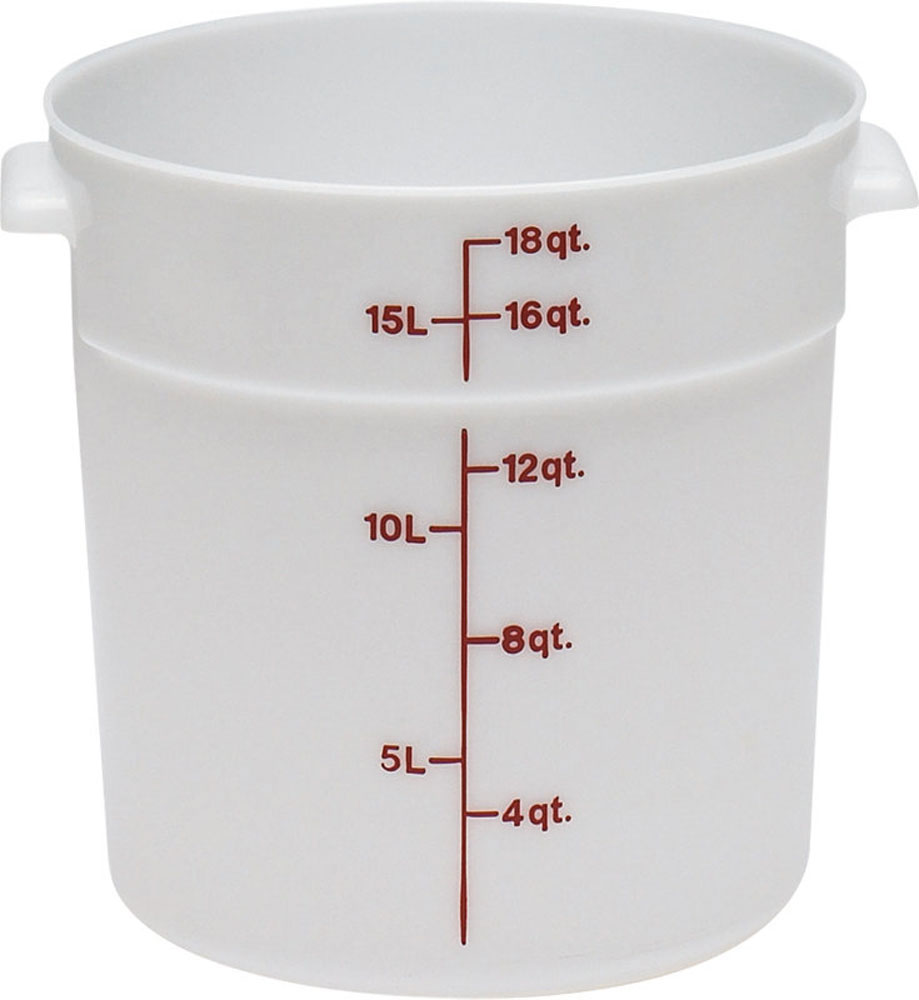 Recipiente redondo 17.2lts. polietileno blanco - Cambro