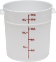 Recipiente redondo 17.2lts. polietileno blanco - Cambro