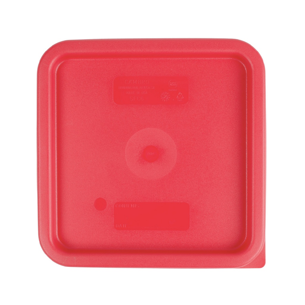 Tapa para recipientes cuadrados 5.7 y 7.6lts rojo - Cambro China